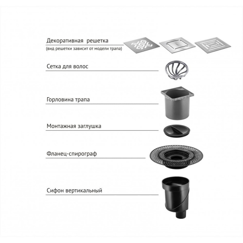 Точечный трап 15х15см бронза Berges Platz Antik 094061