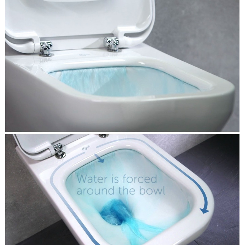 Подвесной унитаз Ideal Standard TESI AquaBlade, глубокий смыв с крепежом, T007901