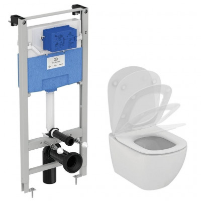Промо-комплект Ideal Standard ProSys TESI AquaBlade 3 в 1, инсталляция, унитаз, сидение, T386801