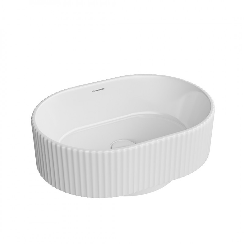 Раковина 505x366x140 Kerama Marazzi Artbasin Vento накладная 50, белая глянцевая, VE.wb.50WHT