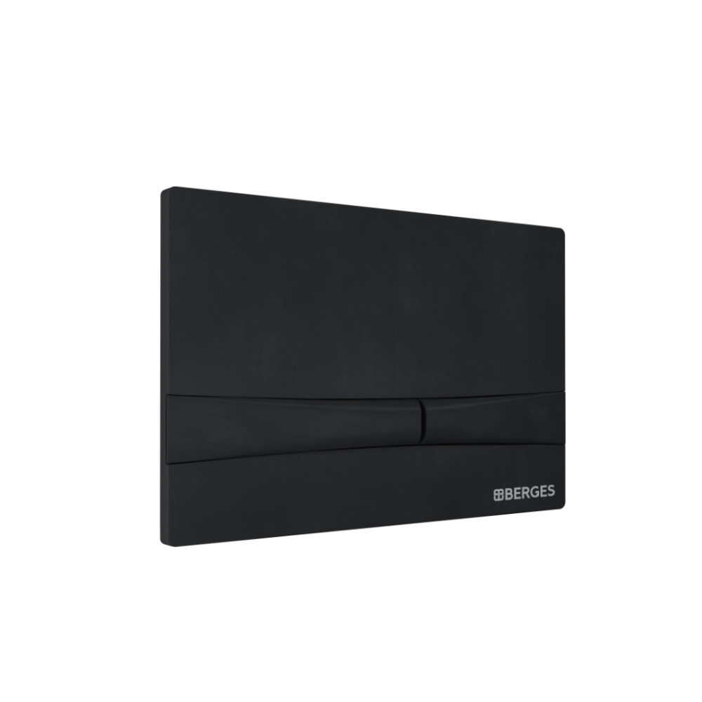 Кнопка смыва для инсталляции Soft Touch черная Berges 040055