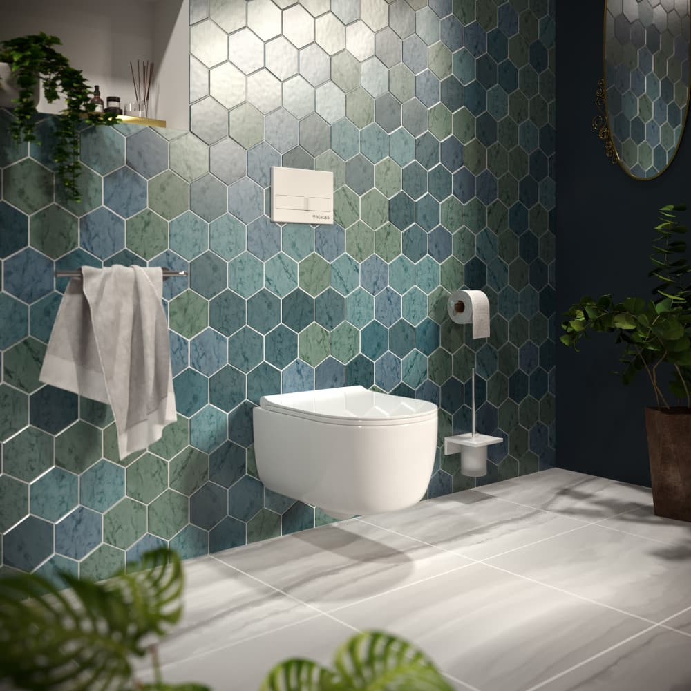 Инсталляция для унитаза с белой Soft Touch кнопкой Berges 040214