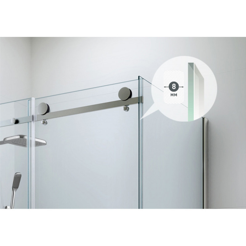 Душевой уголок хром 100x80см Berges Gelios 061003