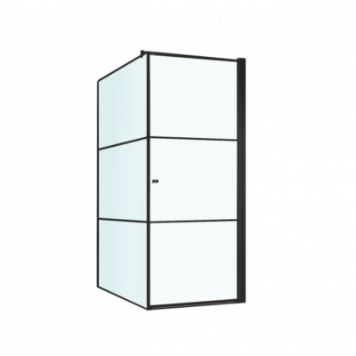 Душевой уголок левый черный 90x90см Berges Dark 061020R