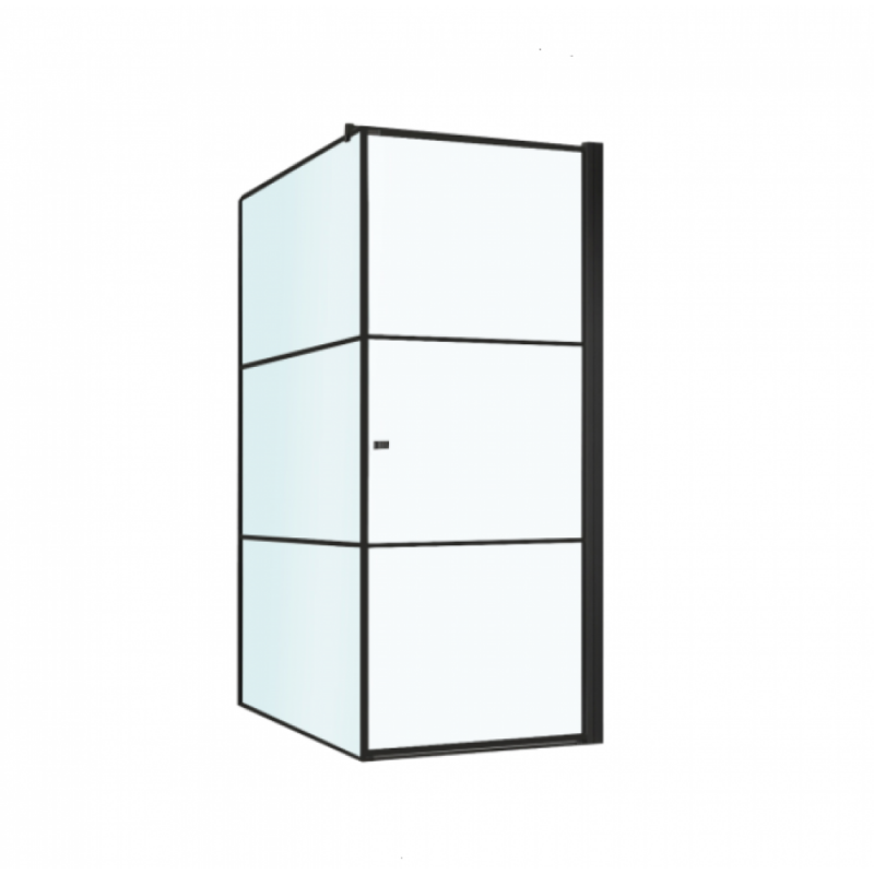 Душевой уголок левый черный 90x90см Berges Dark 061020R