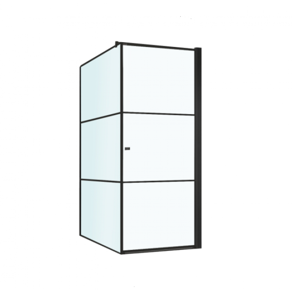 Душевой уголок левый черный 90x90см Berges Dark 061020R
