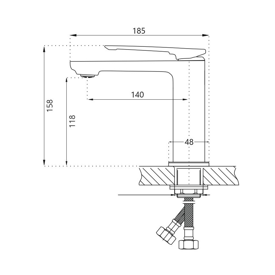 Смеситель для раковины Haiba HB10817, хром