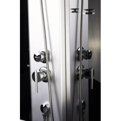 Душевая кабина 900х900х1950 Niagara NG-7508-08BK BLACK высокий поддон 40см стекло МОЗАИКА без крыши
