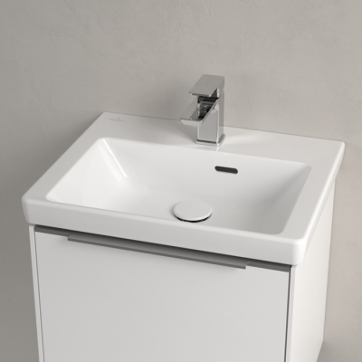 Раковина компактная 50x40x15см Villeroy&Boch Subway 3.0, Альпийский белый, с переливом