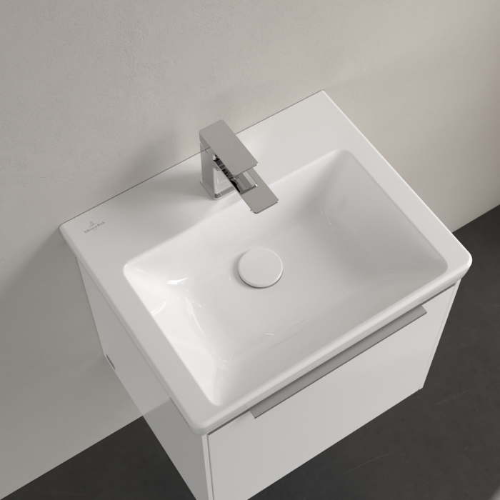 Раковина компактная 50x40x15см Villeroy&Boch Subway 3.0, Альпийский белый, с переливом