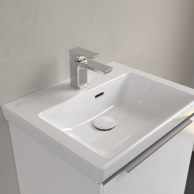 Раковина компактная 50x40x15см Villeroy&Boch Subway 3.0, Альпийский белый, с переливом