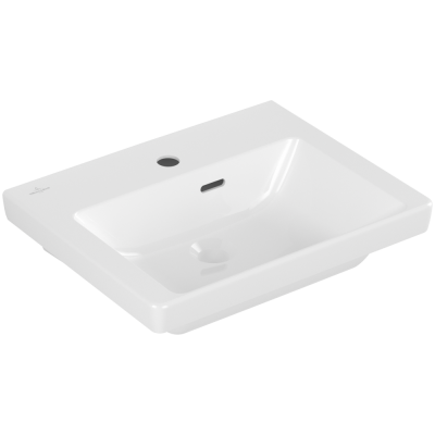 Раковина компактная 50x40x15см Villeroy&Boch Subway 3.0, Альпийский белый, с переливом