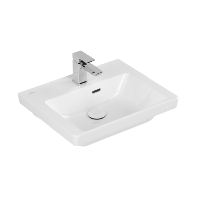 Раковина компактная 50x40x15см Villeroy&Boch Subway 3.0, Альпийский белый, с переливом