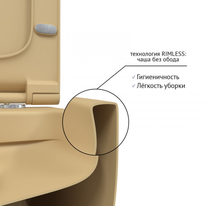 Подвесной унитаз кашемир Berges Ego 083211