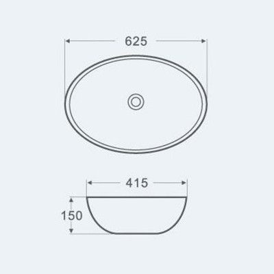 Умывальник 42 см чаша Duravit Bacino