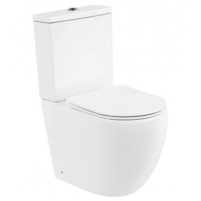Унитаз напольный BelBagno AMANDA BB051CPR безободковый, для комплектации бачком