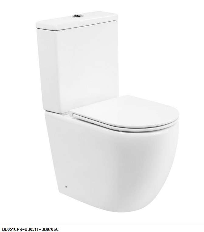 Унитаз напольный BelBagno AMANDA BB051CPR безободковый, для комплектации бачком