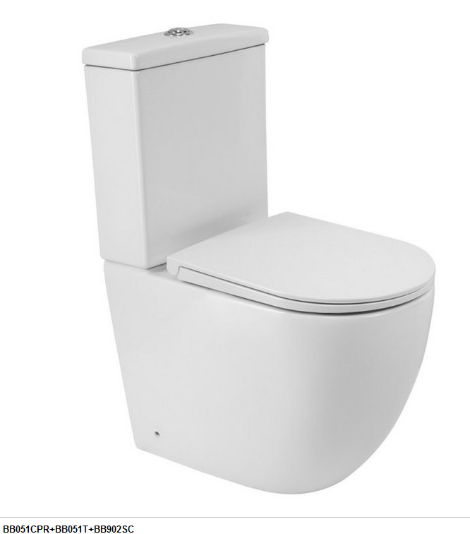 Унитаз напольный BelBagno AMANDA BB051CPR безободковый, для комплектации бачком