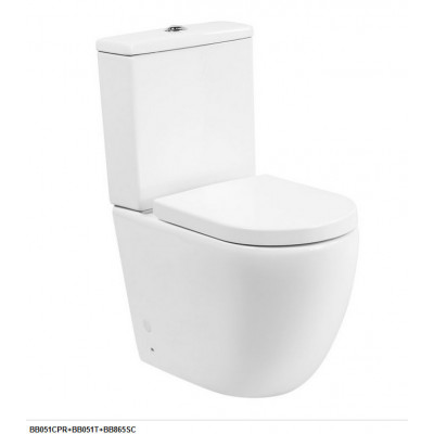 Унитаз напольный BelBagno AMANDA BB051CPR безободковый, для комплектации бачком