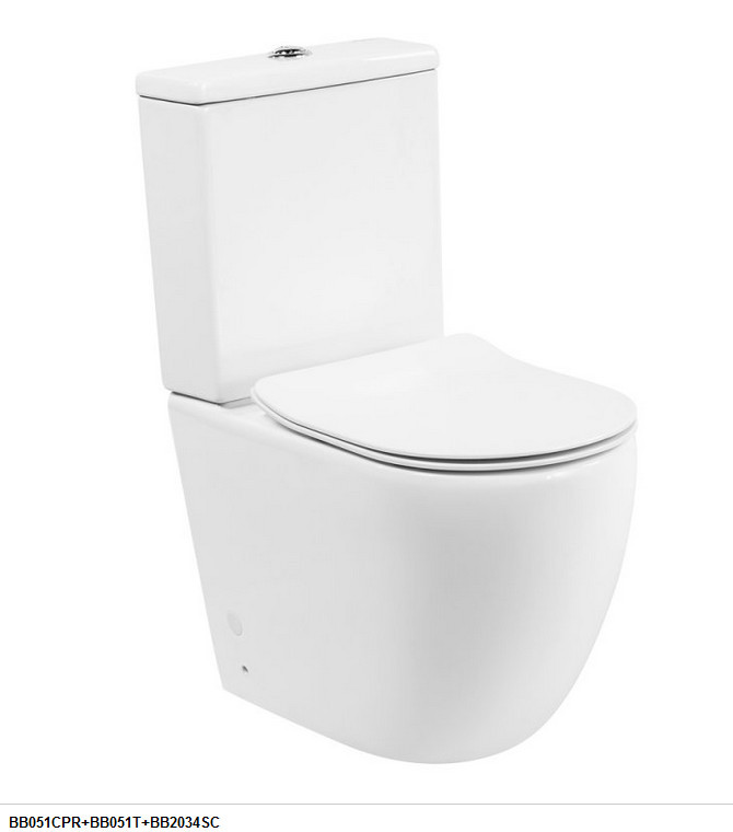 Унитаз напольный BelBagno AMANDA BB051CPR безободковый, для комплектации бачком