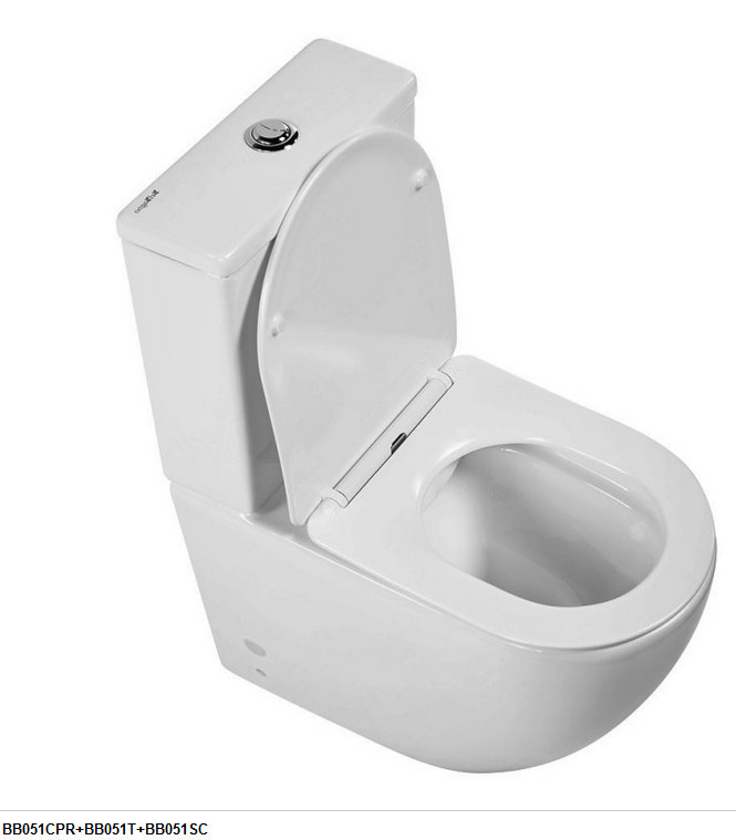 Унитаз напольный BelBagno AMANDA BB051CPR безободковый, для комплектации бачком