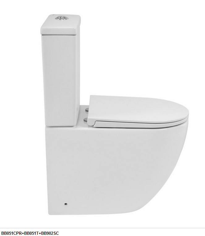Унитаз напольный BelBagno AMANDA BB051CPR безободковый, для комплектации бачком