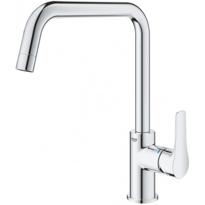 Смеситель для кухонной мойки, Grohe Eurosmart высокий U-излив, хром