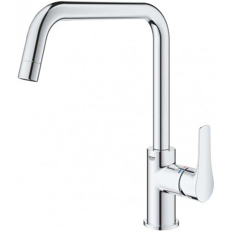 Смеситель для кухонной мойки, Grohe Eurosmart высокий U-излив, хром