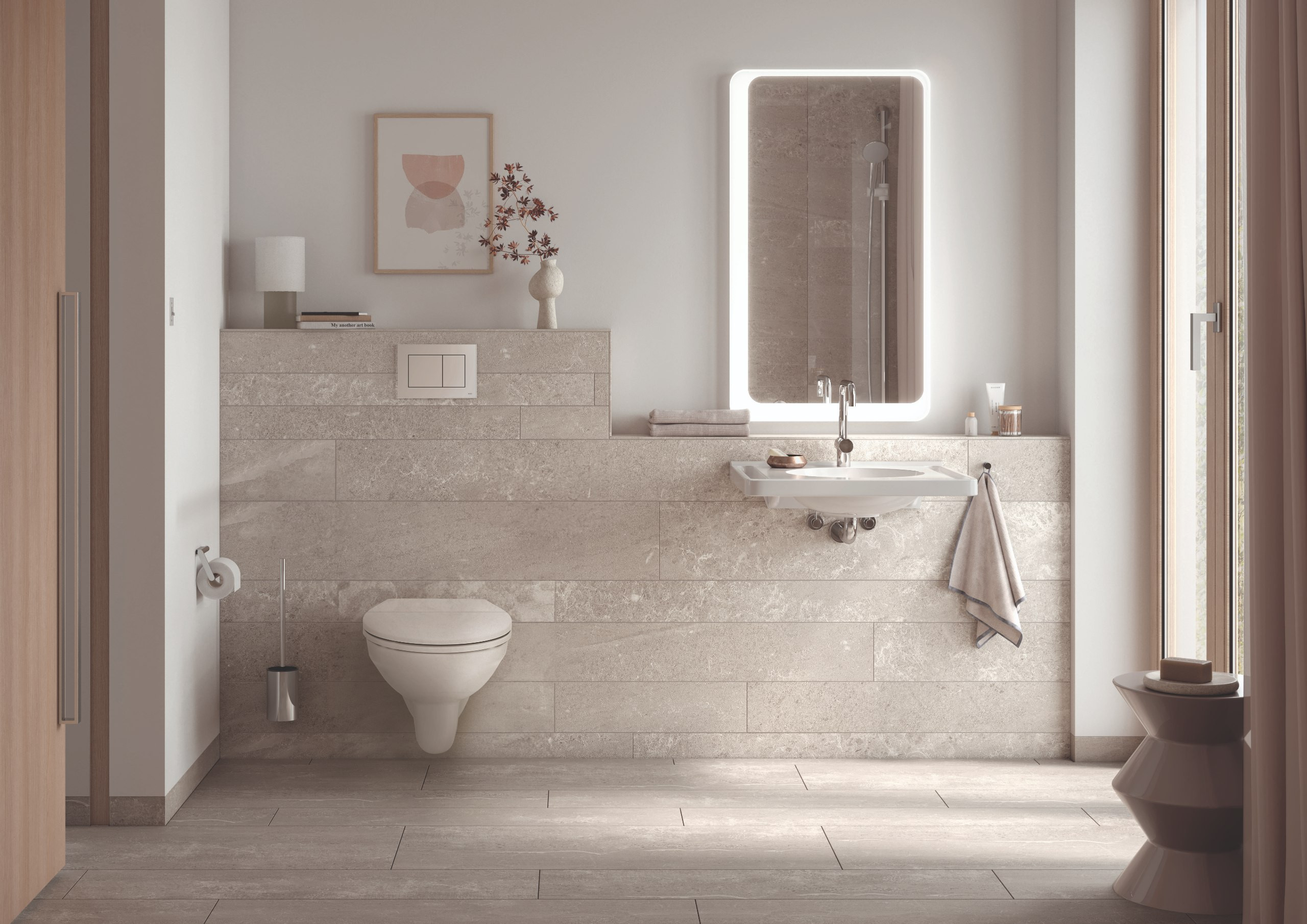 Безободковый подвесной унитаз TECE Basic в комплекте с сиденьем soft-close и крышкой, 9700018
