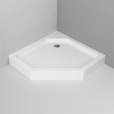 Поддон душевой с сифоном Am.pm Gem, 90х90x14см, пятиугольный, W90T-405-090WT