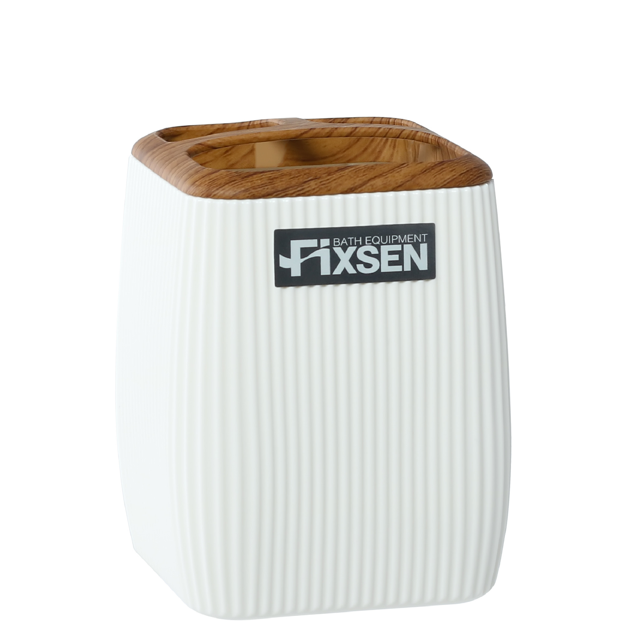 Стакан настольный белый/дерево Fixsen White Wood FX-402-3
