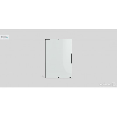 Перегородка Radaway Furo SL Black Walk-in 110R Door 588 Right + стекло Furo Wall 544, черный профиль/прозрачное стекло
