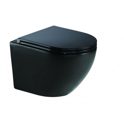 Унитаз подвесной безободковый 54х37х36,5см. WW MERZBACH 041 XL MT-BL WeltWasser