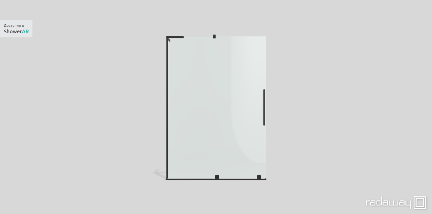 Перегородка Radaway Furo SL Black Walk-in 110L Door 588 Left черный профиль/прозрачное стекло
