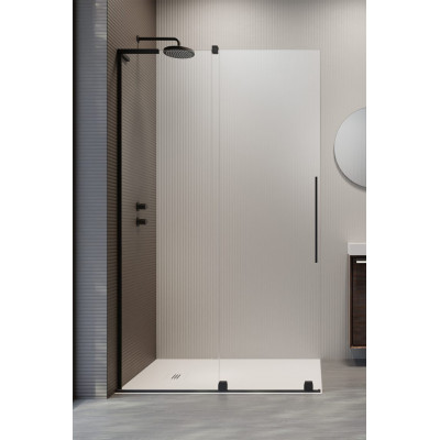 Перегородка Radaway Furo SL Black Walk-in 110L Door 588 Left черный профиль/прозрачное стекло