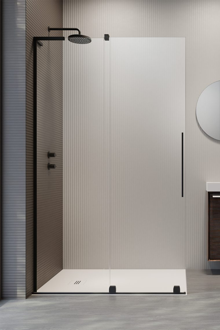 Перегородка Radaway Furo SL Black Walk-in 110L Door 588 Left черный профиль/прозрачное стекло