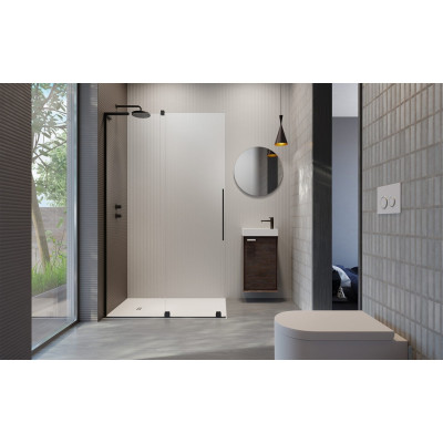 Перегородка Radaway Furo SL Black Walk-in 110L Door 588 Left черный профиль/прозрачное стекло