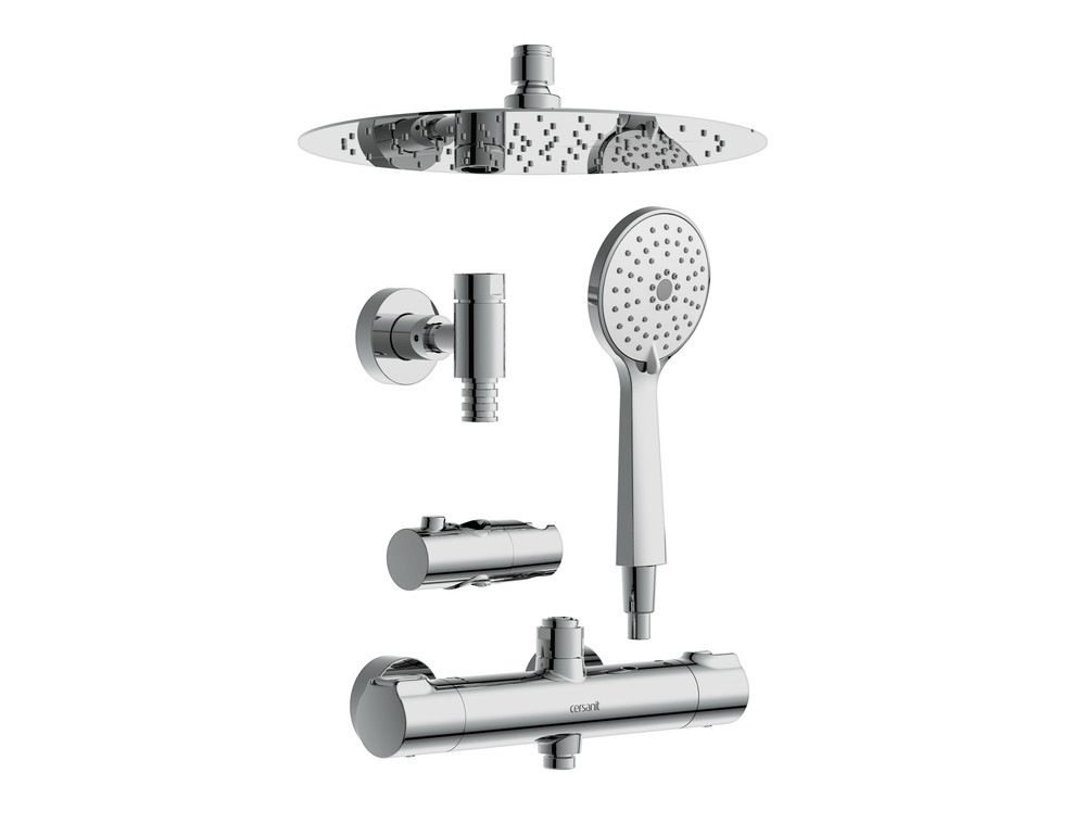 Душевая система с термостатом хром Cersanit Odra 63069