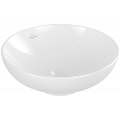 Раковина для установки на столешницу, 420x420x120mm,  Villeroy&Boch Loop&Friends, Альпийский белый, с переливом