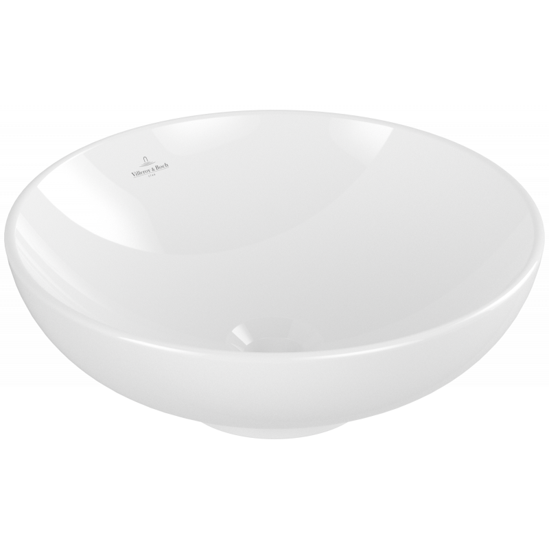 Раковина для установки на столешницу, 420x420x120mm,  Villeroy&Boch Loop&Friends, Альпийский белый, с переливом