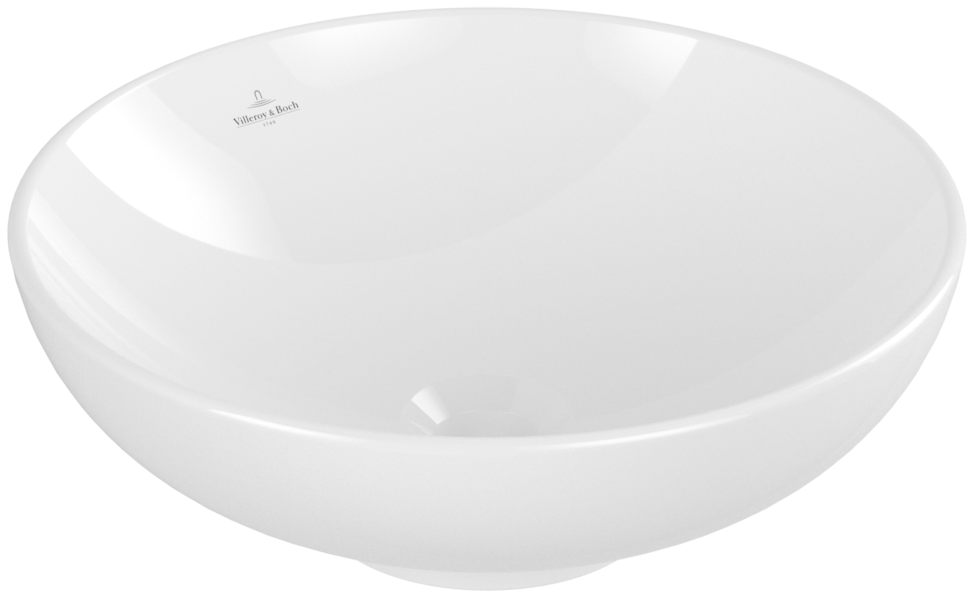 Раковина для установки на столешницу, 420x420x120mm,  Villeroy&Boch Loop&Friends, Альпийский белый, с переливом