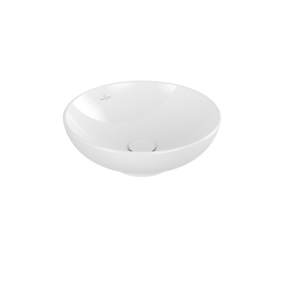 Раковина для установки на столешницу, 420x420x120mm,  Villeroy&Boch Loop&Friends, Альпийский белый, с переливом
