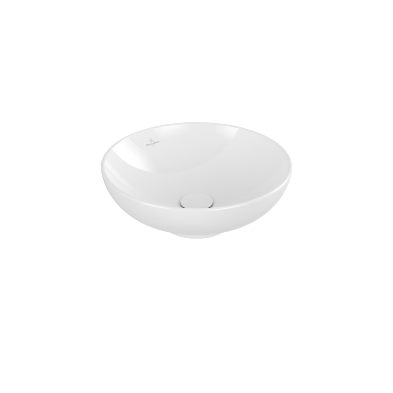 Раковина для установки на столешницу, 420x420x120mm,  Villeroy&Boch Loop&Friends, Альпийский белый, с переливом