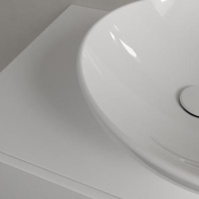 Раковина для установки на столешницу, 420x420x120mm,  Villeroy&Boch Loop&Friends, Альпийский белый, с переливом