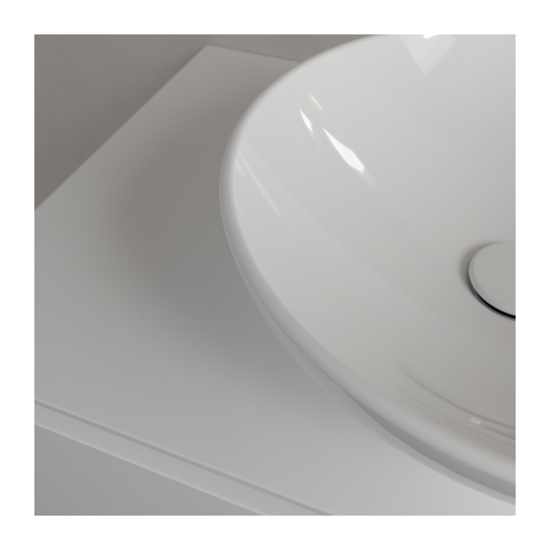 Раковина для установки на столешницу, 420x420x120mm,  Villeroy&Boch Loop&Friends, Альпийский белый, с переливом