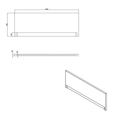 Панель фронтальная 160х58см Cersanit Universal 63327
