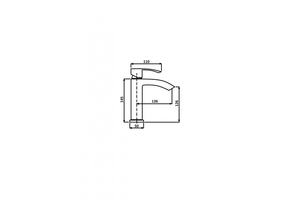 Смеситель для раковины черный Relisan Luara TVZ-0902