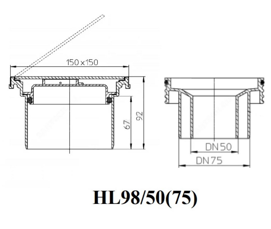 Ревизия-прочистка PP-B коричневая Дн50 б/нап для НПВХ и PP-H HL HL98/50