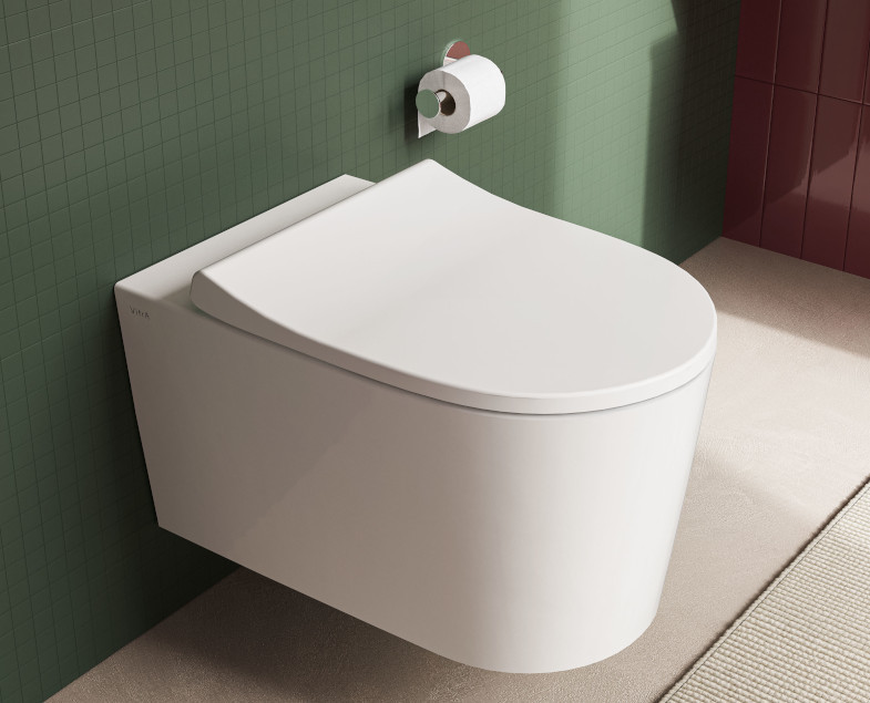 Сидение с крышкой VitrA Nest дюропласт с микролифтом, тонкое, белое, 220-003R409
