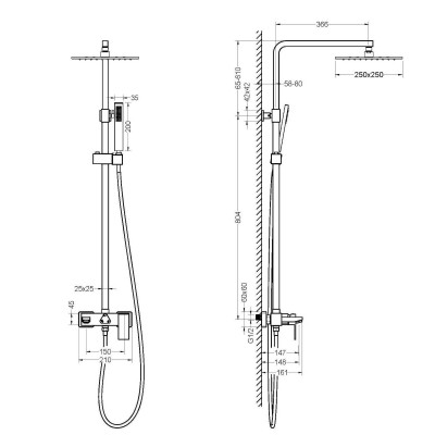 Душевая система белая Timo Selene SX-1030/16